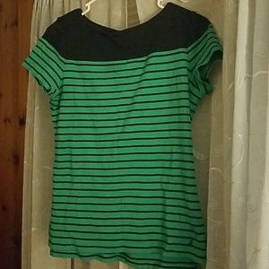 Navy and Kelly Green Nautica T shirt